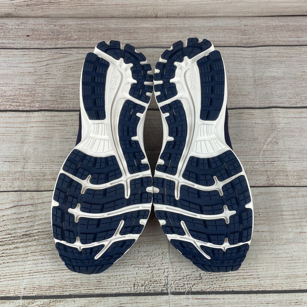 Brooks Aduro 6 Womens Sz 9 Road Running Shoes Blue Coral Orange - Picture 8 of 9